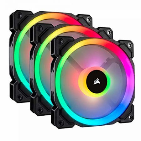 Corsair [해외]커세어 Corsair LL 시리즈 RGB LED 팬 라이트닝 노드 프로 화이트 포함 3개 세트 120mm (CO-9050092-WW)