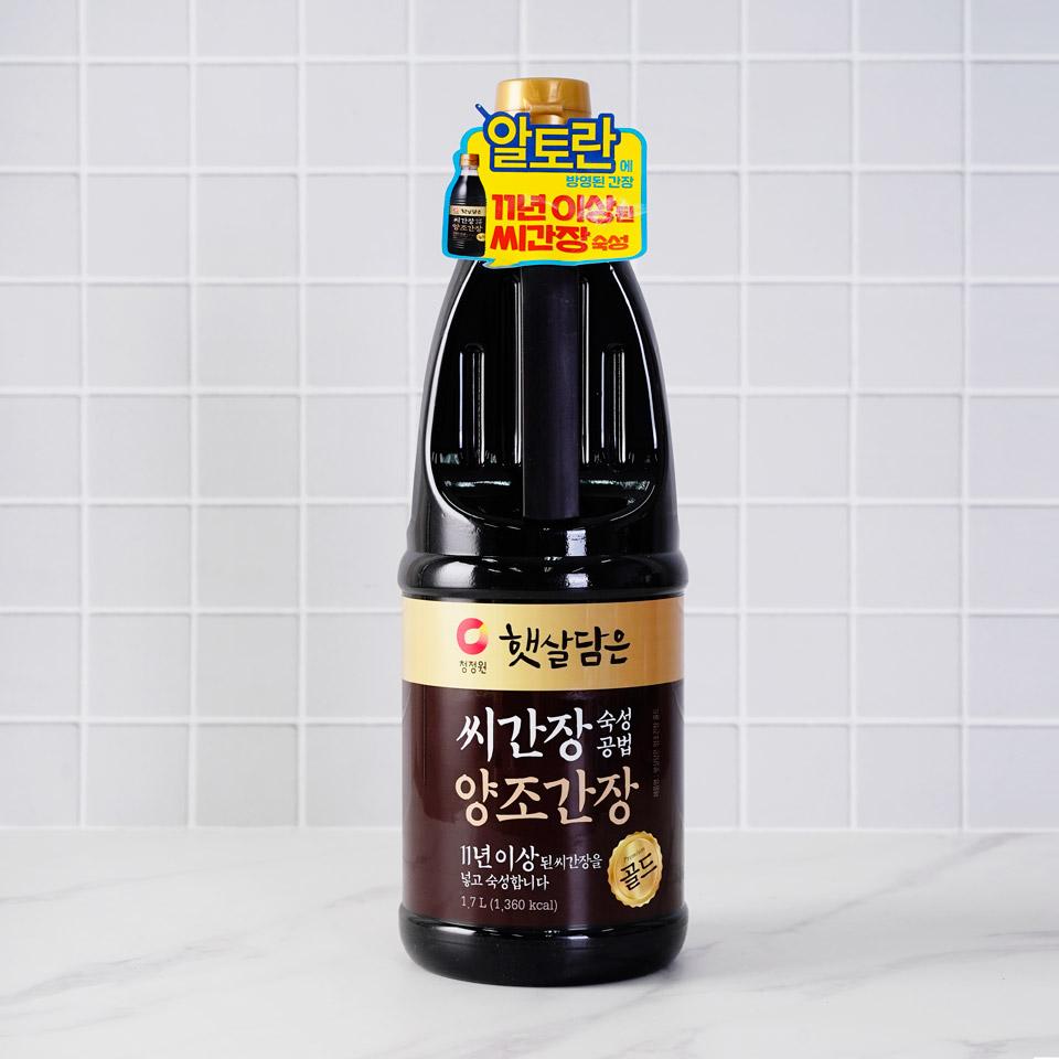 메가마트 대상 청정원 씨간장숙성 양조간장골드 1.7L - 상품 이미지
