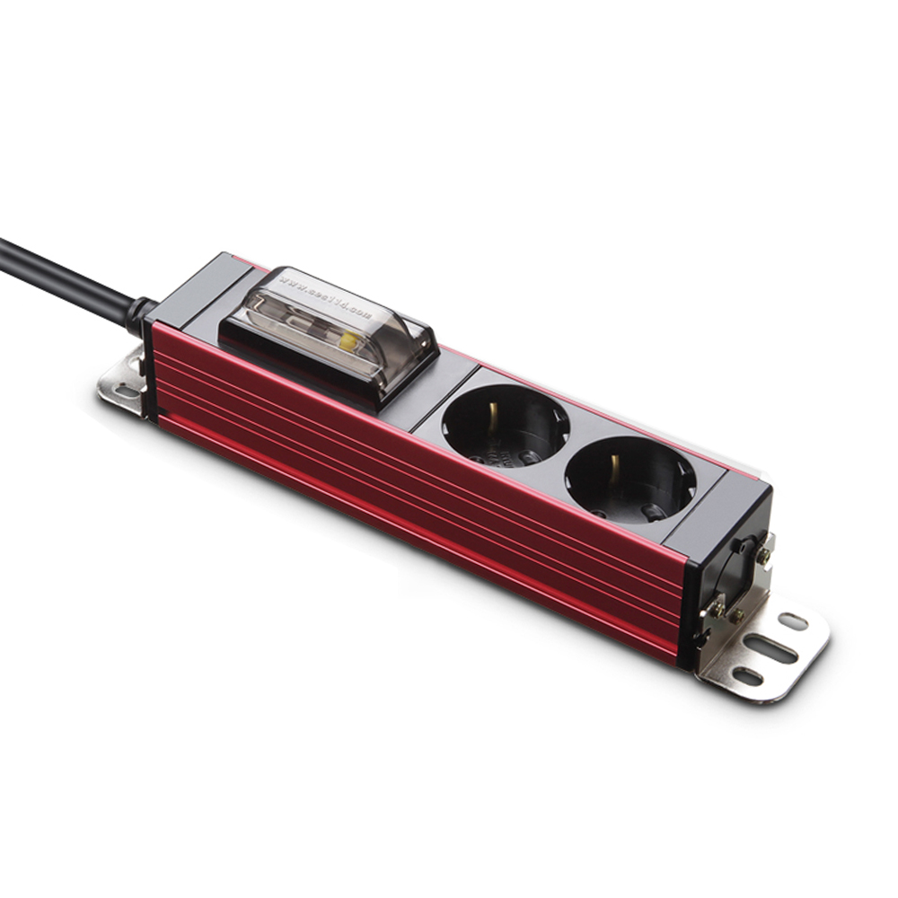 국산 알루미늄 고전력 에어컨 전용 멀티탭 고용량 에어컨용 멀티탭 2구 1.5m, 레드, 1개