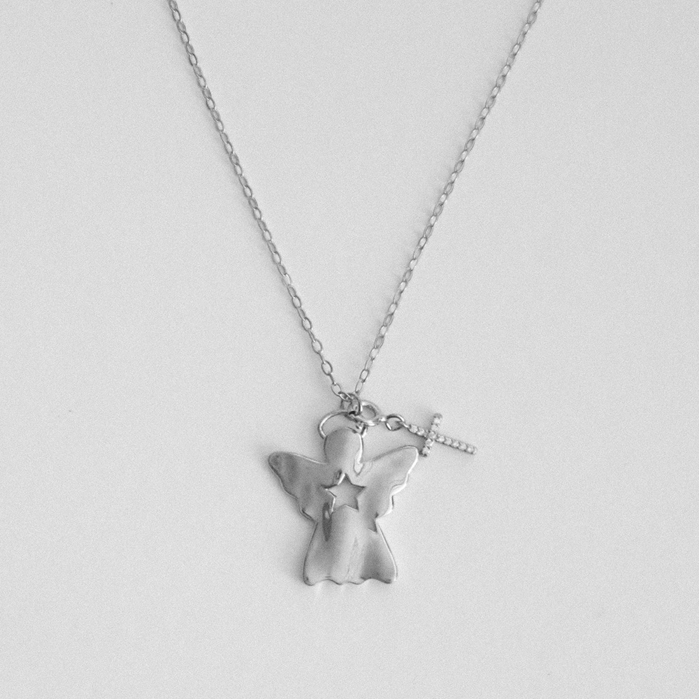 엔젤 오너먼트 목걸이 실버 Angel Ornament Necklace - 상세 이미지 5