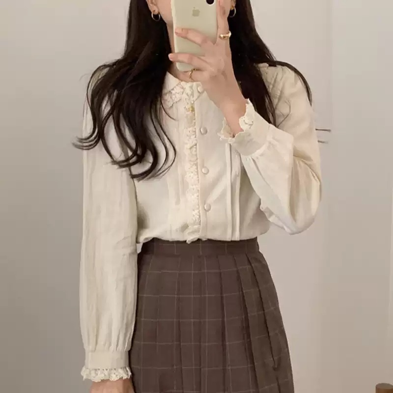 수상한 그녀 6화 정지소 셔츠 블라우스 오두리 레이스 페미닌 의상 옷 패션 - 메인 이미지
