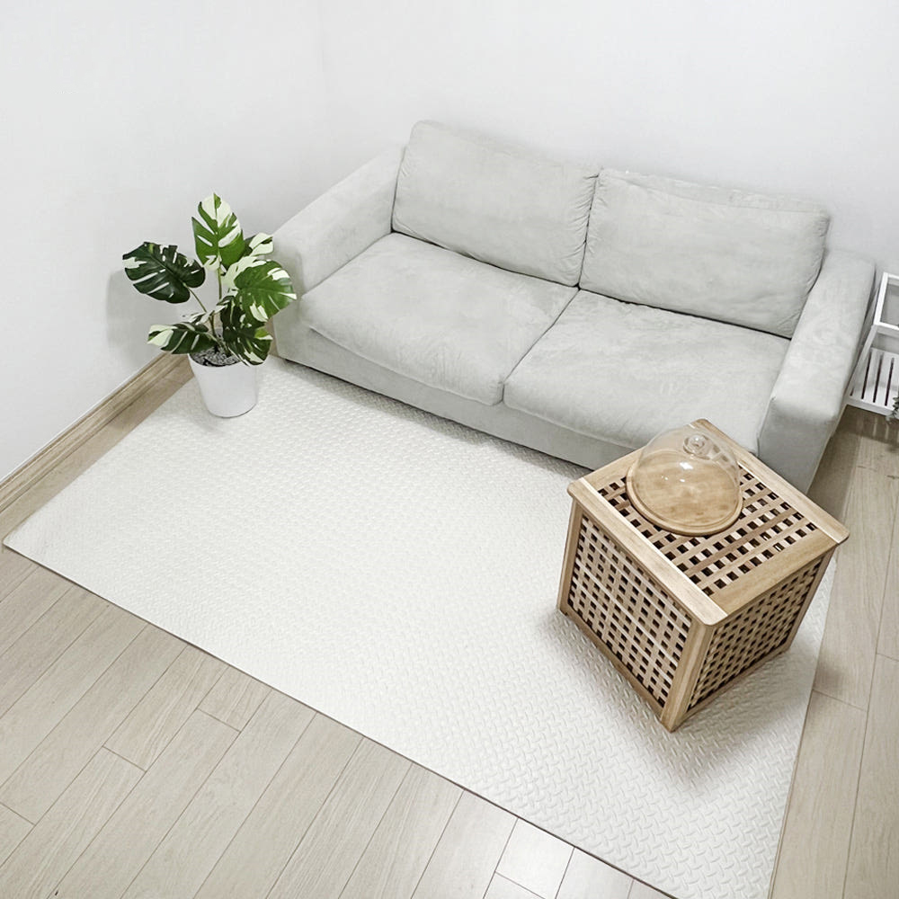 홈트 운동매트 와이드 요가매트 대형 넓은 홈트레이닝 헬스장 층간소음 7mm, 아이보리