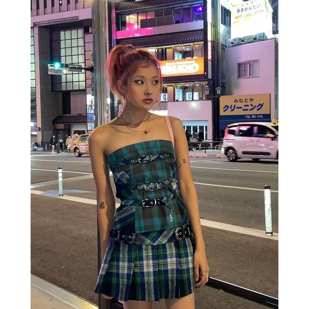 수상한 그녀 6화 정지소 스커트 치마 오두리 체크 테니스 의상 옷 패션 - 상세 이미지 2