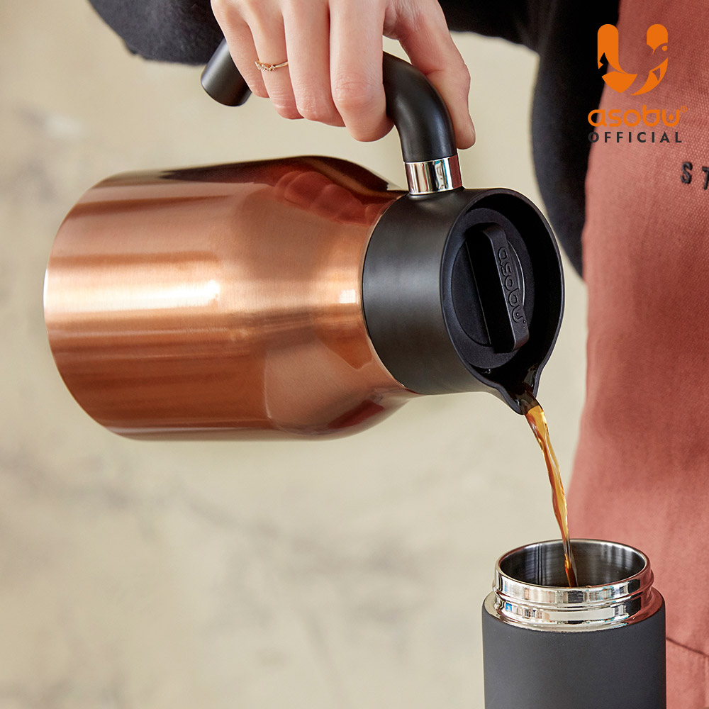 아소부 스테인레스 보온보냉 핸들서버 주전자 1000ml, 코퍼 - 상세 이미지 5