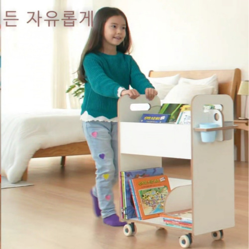 엘리북카트 북트롤리 북트리 북트레일러 북카트 원목책꽂이 - 상세 이미지 3