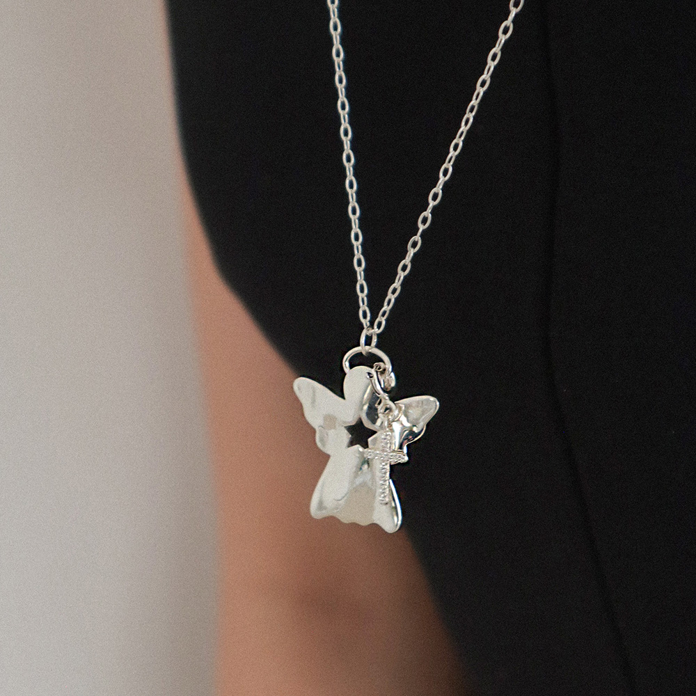 엔젤 오너먼트 목걸이 실버 Angel Ornament Necklace - 상세 이미지 2