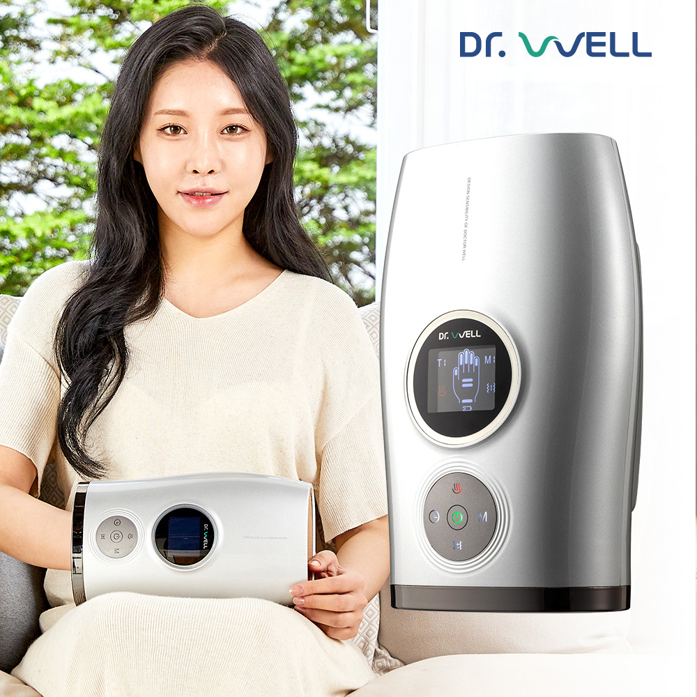 닥터웰 프리미엄 LCD터치 클래식 무선 손 마사지기 DR-855 (실버) - 메인 이미지