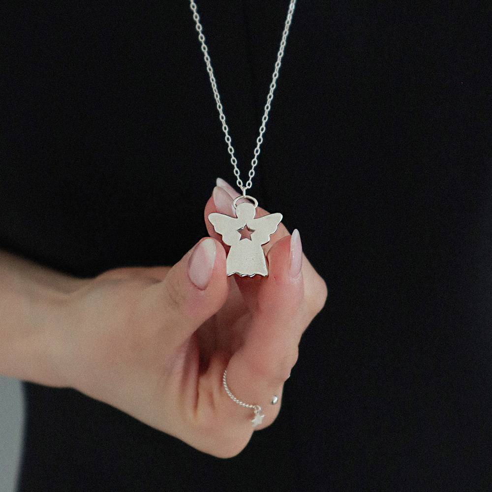 엔젤 오너먼트 목걸이 실버 Angel Ornament Necklace - 상세 이미지 4