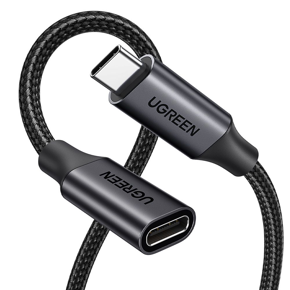 유그린 USB 3.1 Gen2 10Gbps C타입 M to F 연장케이블 블랙 US372