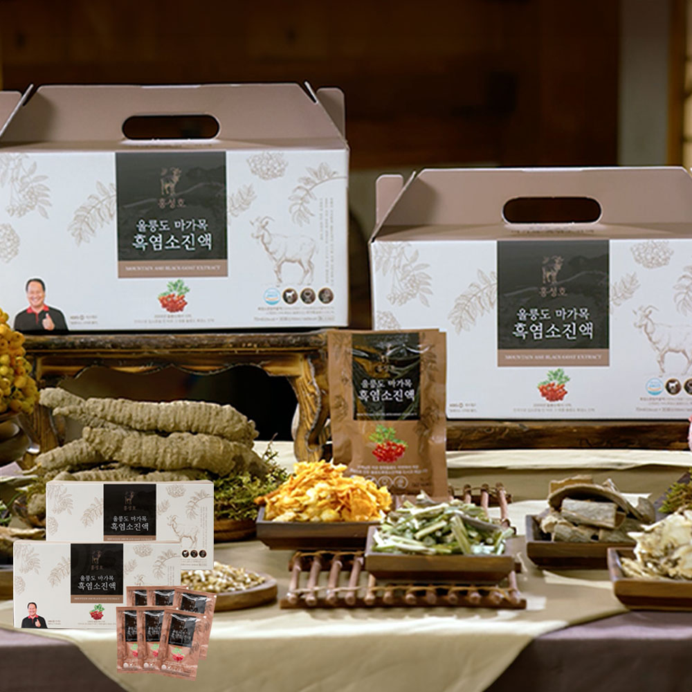 홍성호 울릉도 마가목 흑염소진액 60+6포 자연방목 엑기스 국내산 토종 흑염소즙 2개월분