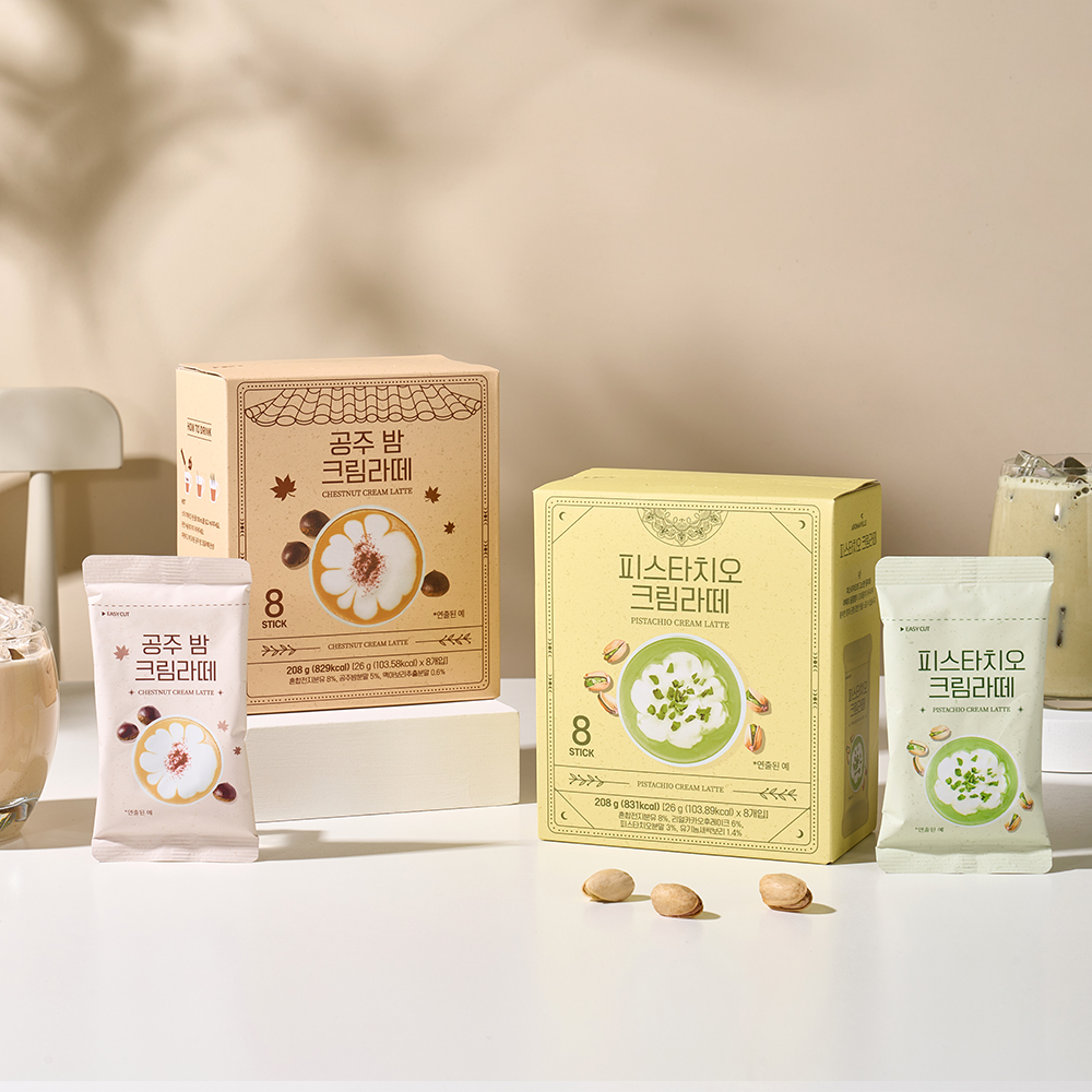 공주 밤 크림라떼 & 피스타치오 크림라떼 2박스+2박스