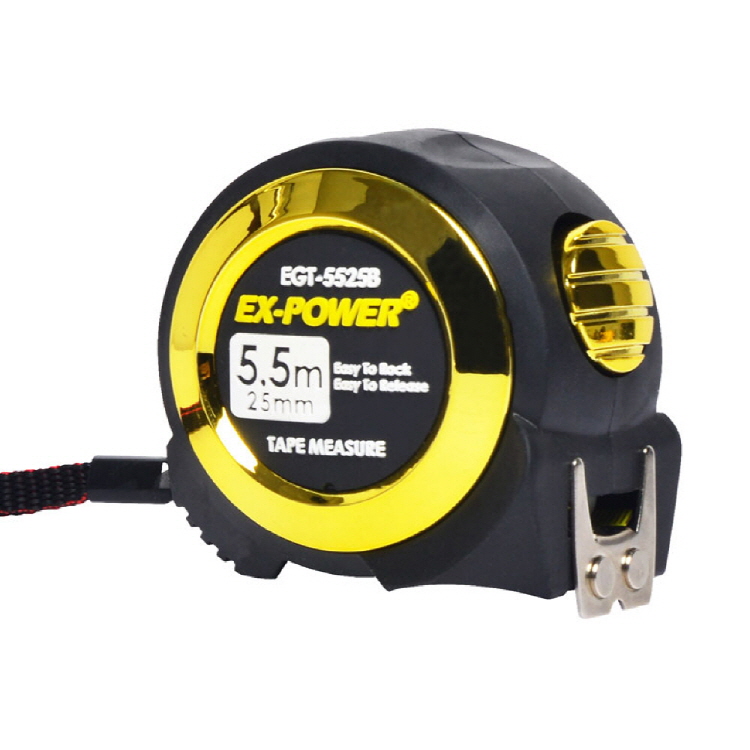 이엑스파워 오토락줄자 5.5Mx25mm 양면타입 EGT-5525B - 메인 이미지