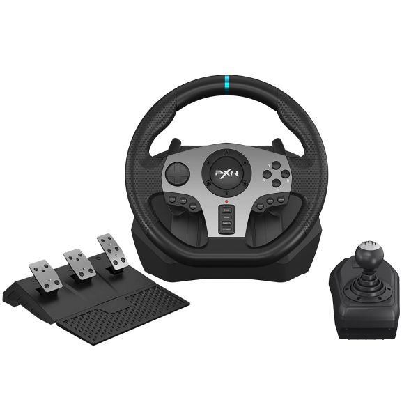 PXN V9 PC 스티어링 휠 페달 및 시프터 게임 레이싱 휠 듀얼 모터 피드백 구동 270도 900도 Xbox one/Xbox Series X/S PS3/PS4/N-Switch... 