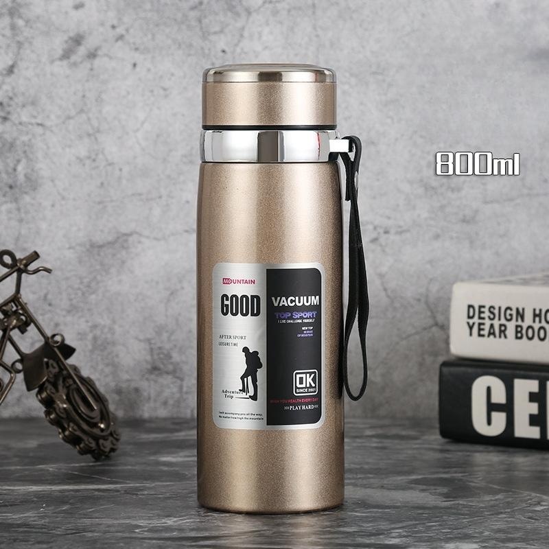 프리미엄 진공 보온병 1000ml 스테인리스 휴대용 텀블러 야외 캠핑 등산 물병 - 상세 이미지 4