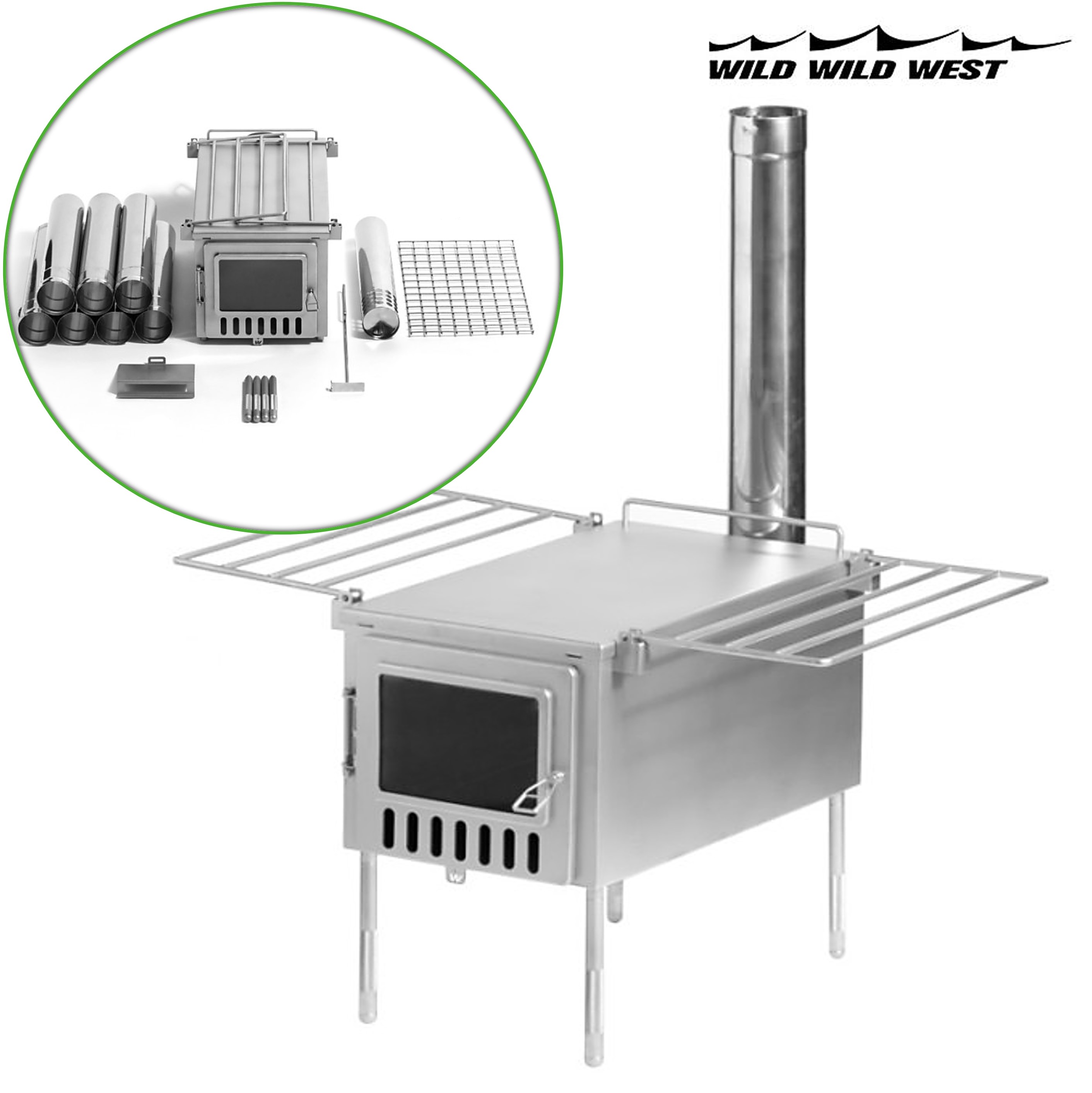 와일드와일드웨스트 X 스토브 화목 난로 연통 실내 가정용 캠핑 화로대 오리지널 와와웨