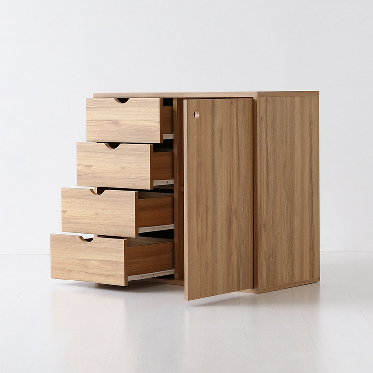 숄리드 1문4서랍 수납장 CHM7280 800x390x719mm, 4단, 캄포어베니어 9097.0106 - 상세 이미지 3