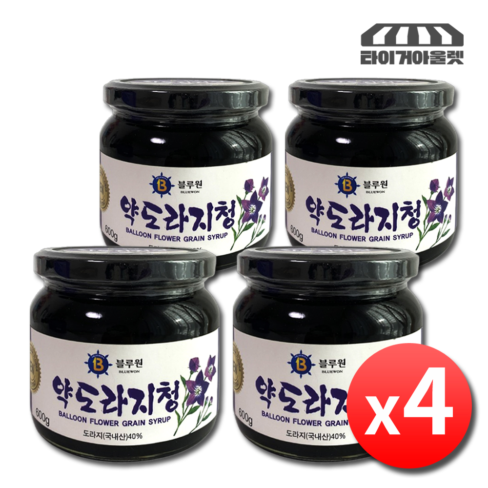 약도라지청 국산 도라지청 도라지고 도라지진액 4병