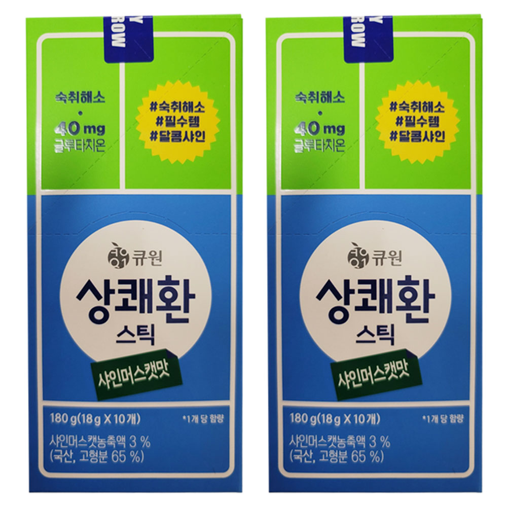 큐원 상쾌환 스틱형 샤인머스킷맛 18g x 20개 상쾌한 숙취해소젤리