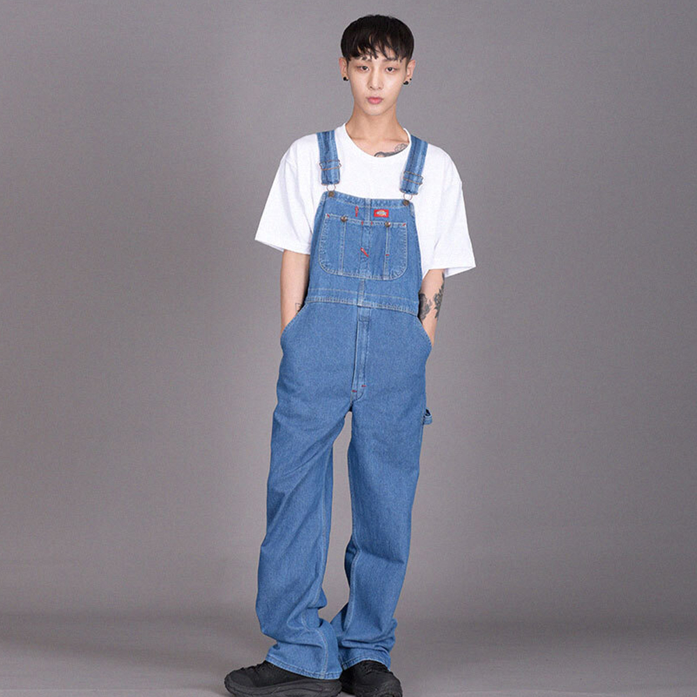 디키즈 인디고 빕 오버롤 멜빵바지 데님 점프슈트 8396
