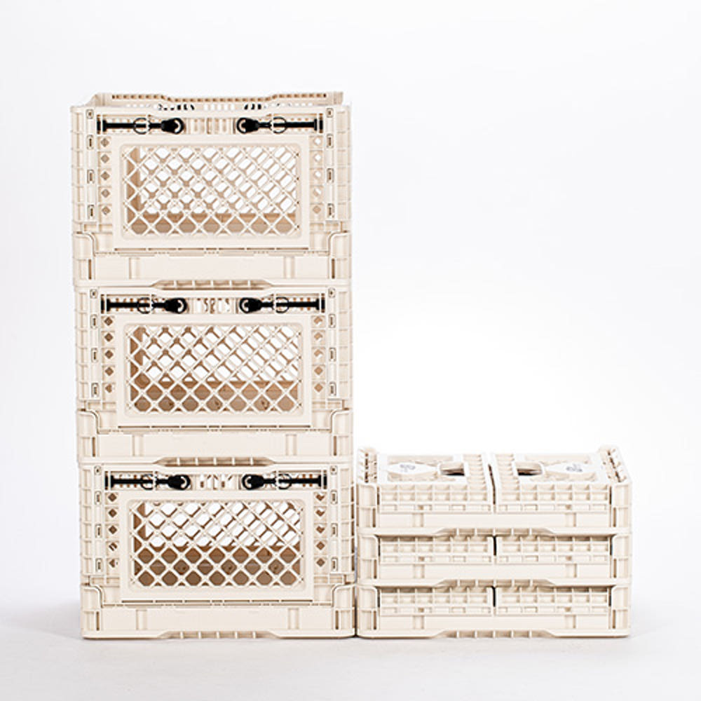 빅앤트 폴딩박스 25리터 밀크 박스 앞문 오픈형 수납 정리함 - 상세 이미지 4