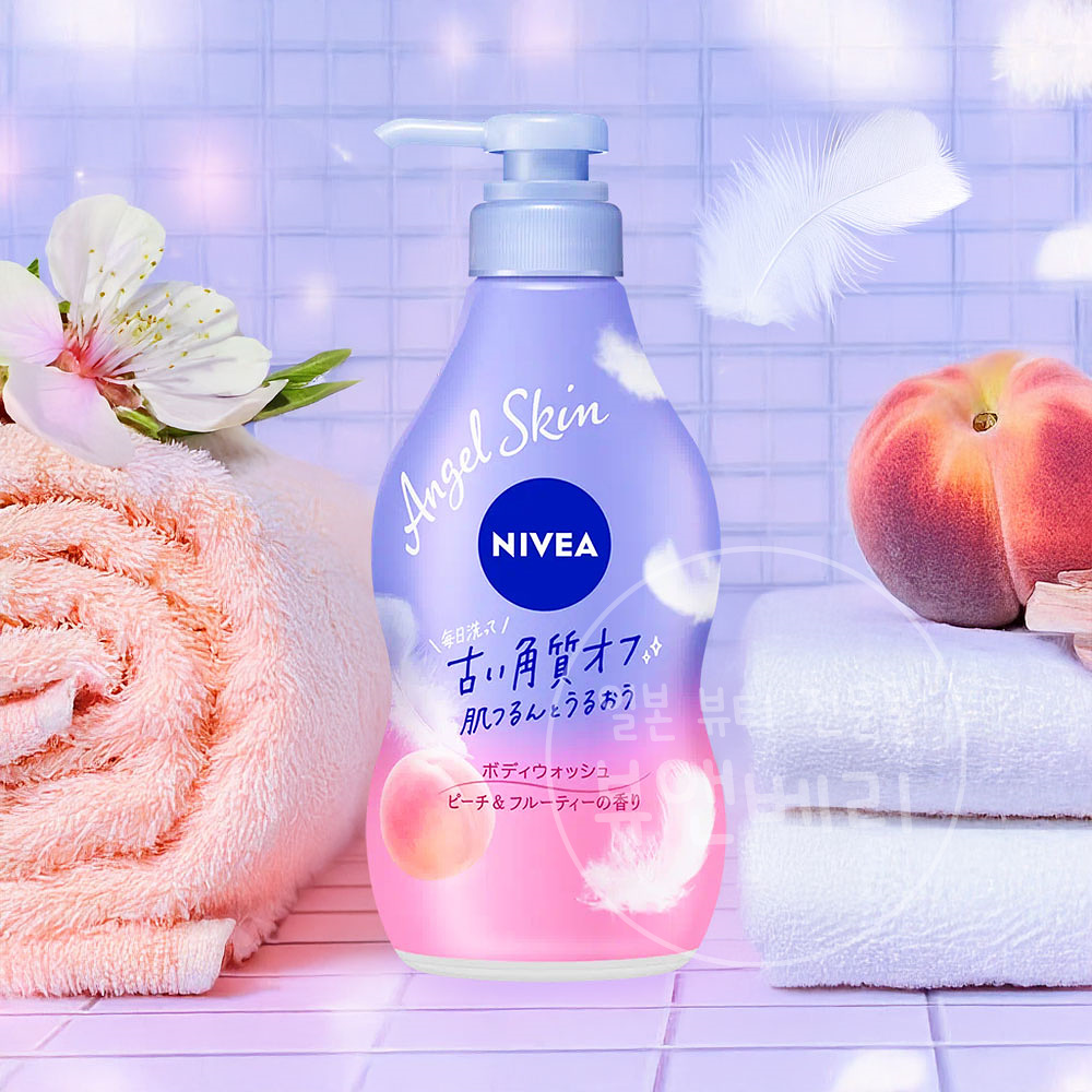 일본 니베아 바디워시 엔젤스킨 피치프루티, 480ml, 1개 - 메인 이미지