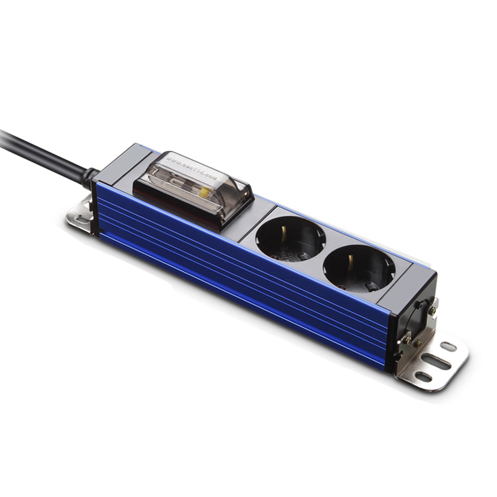 국산 알루미늄 고전력 에어컨 전용 멀티탭 고용량 에어컨용 멀티탭 2구 1.5m, 블루, 1개