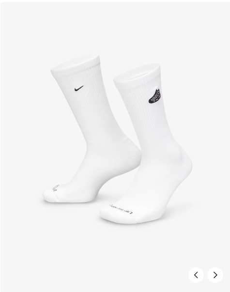 국내매장판 나이키 에브리데이 플러스 쿠션 크루 삭스 1켤레 D4 HJ0916-100