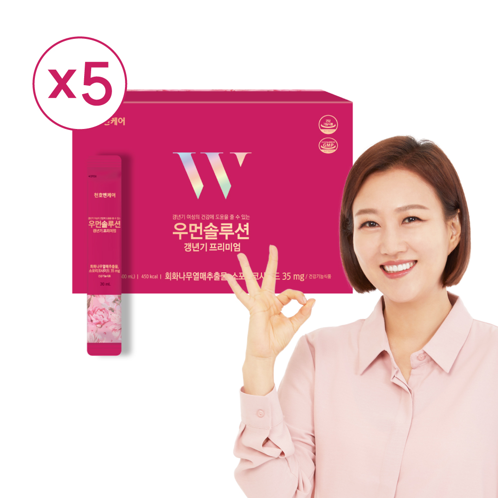 5박스 갱년기 여성 호르몬 에스트로겐 우먼솔루션 회화나무열매 천호엔케어