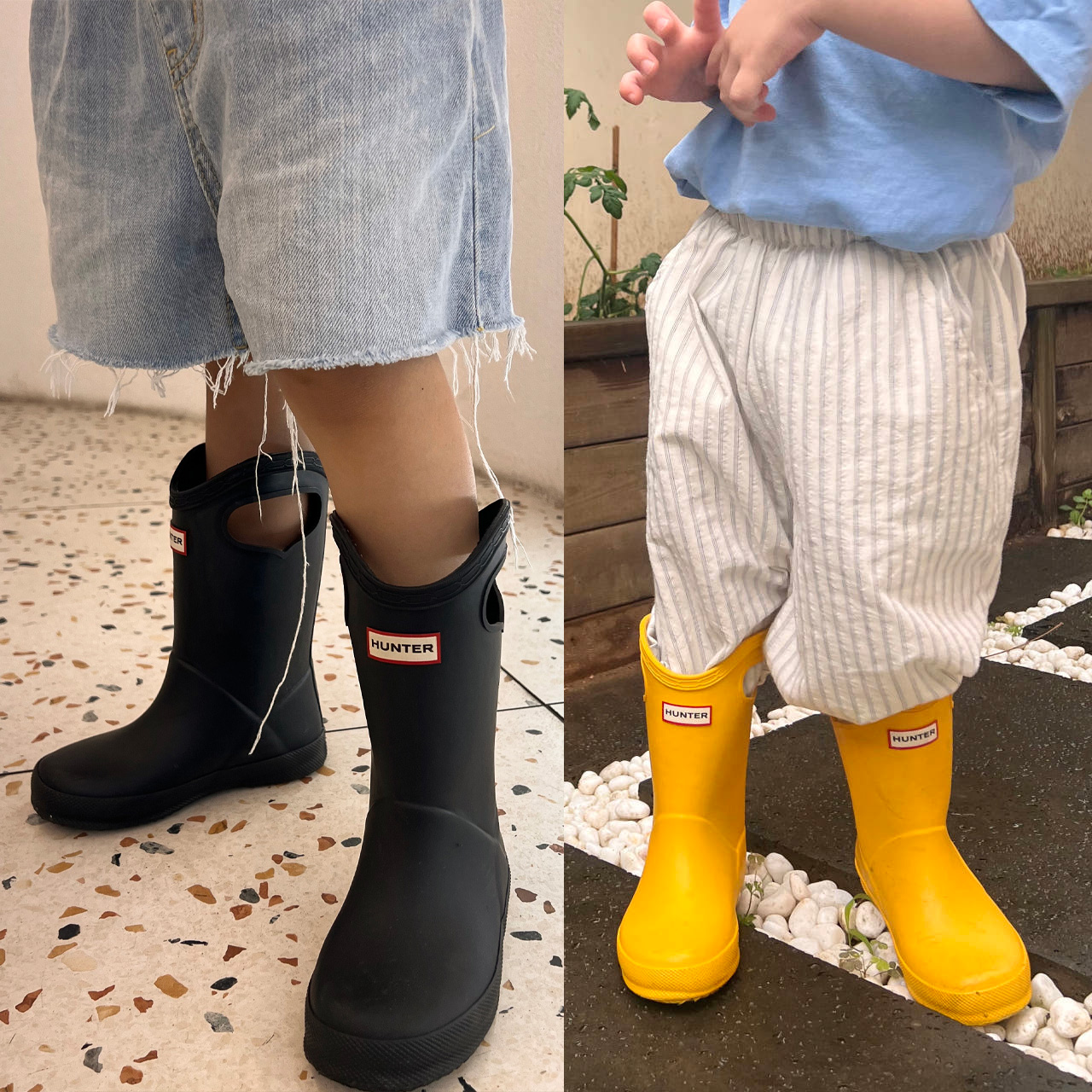 헌터 키즈 레인부츠 클래식 퍼스트 플레이 부츠