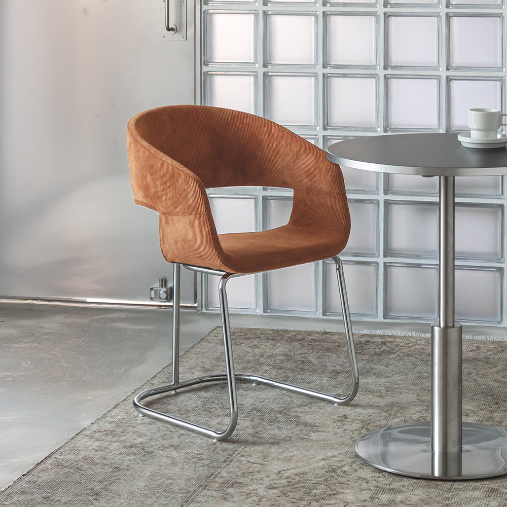 패브릭의자 인테리어 철제 카페 의자 오보 체어