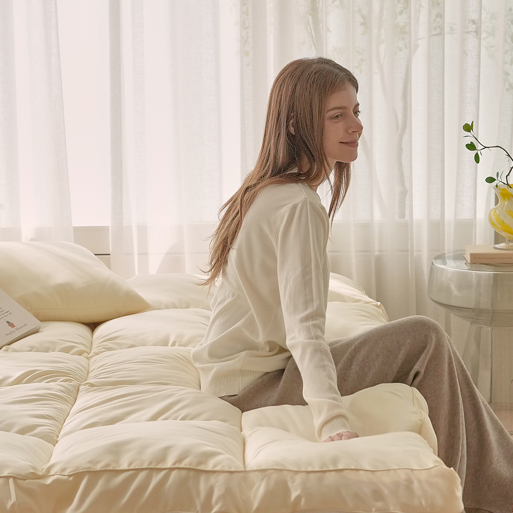 포근 통세탁 두꺼운 침대 토퍼 매트리스 슈퍼싱글