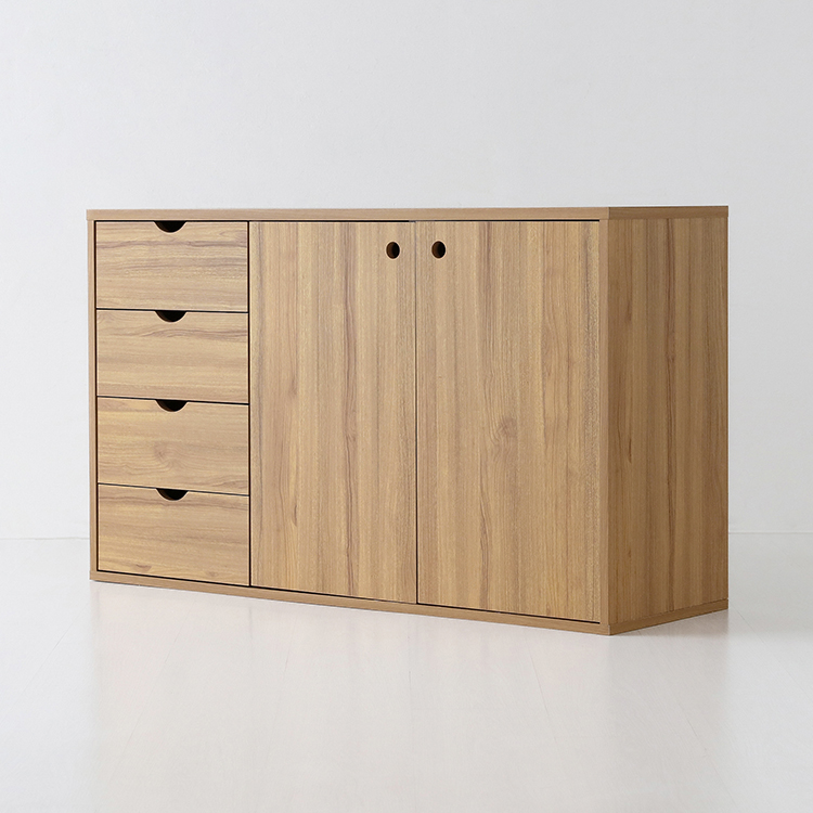 숄리드 2문4서랍 수납장 CHM72120 1200x390x719mm, 4단, 캄포어베니어 7091.0972 - 상세 이미지 2