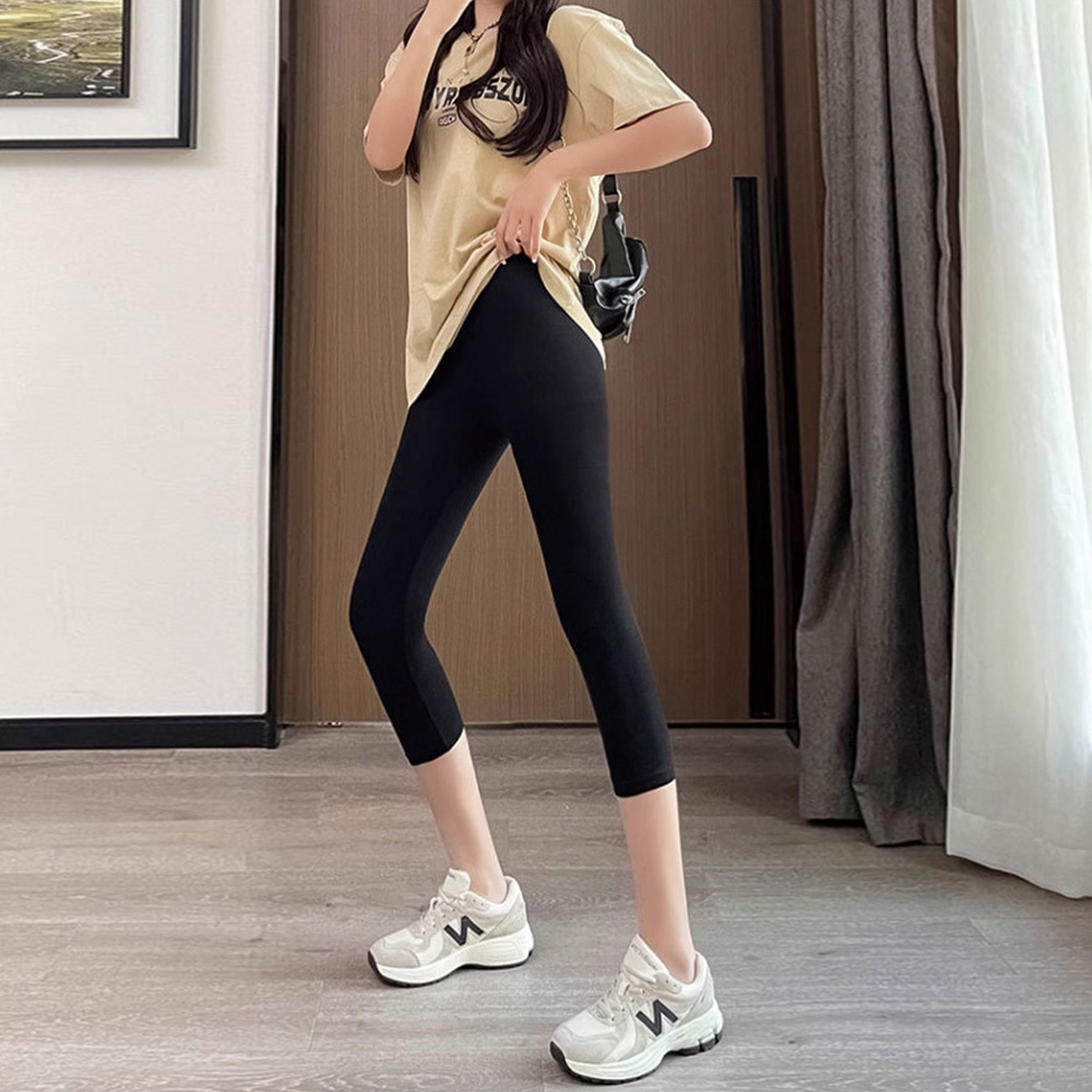 모달 7부레깅스 바이커쇼츠 여름 봄 면 운동 레깅스 쫄바지 - 상세 이미지 5