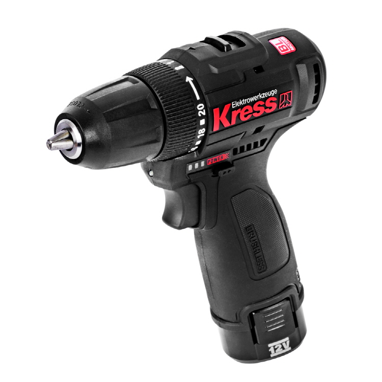 크레스 충전 드릴 드라이버 전동 12V 2.0Ah 배터리2개 BL KU202.1