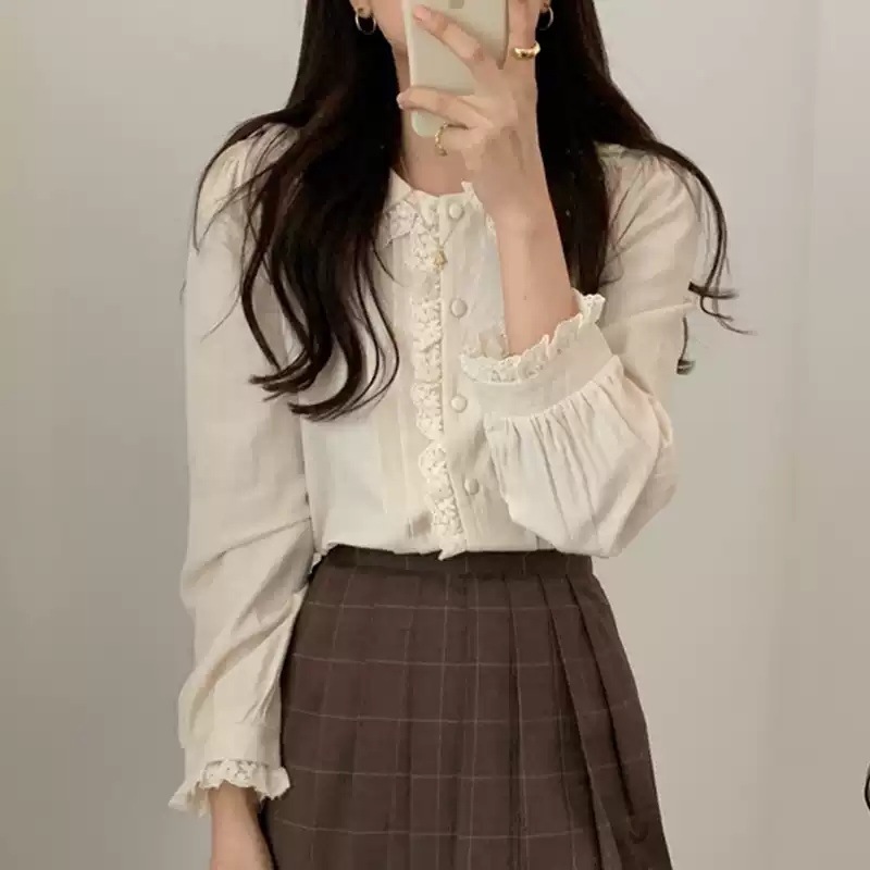 수상한 그녀 6화 정지소 셔츠 블라우스 오두리 레이스 페미닌 의상 옷 패션 - 상세 이미지 5