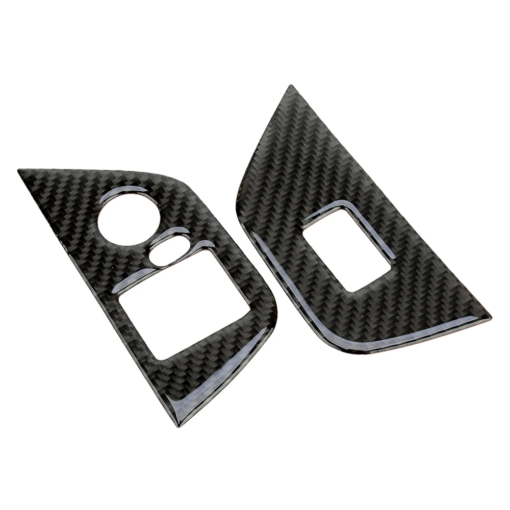 블랙 카본 도어 윈도우 리프트 스위치 커버 트림 BMW Z4 E85 03-08 LHD용 1쌍 기본선택 : 해님STORE