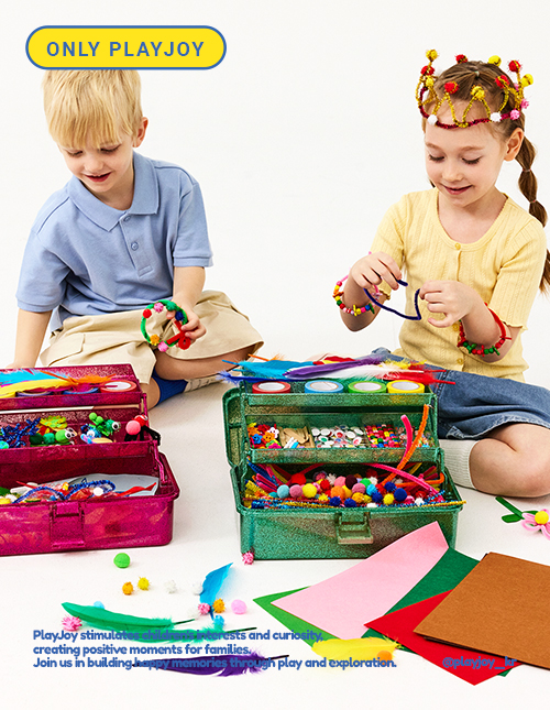 유아 아동 대용량 미술놀이 재료 1000pcs+ 3단정리함 블링블링 아트키트 조카 여아 남아 선물