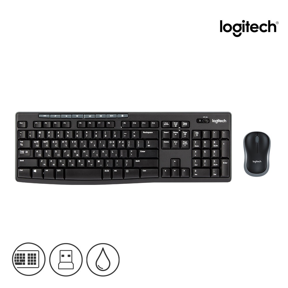 [키스킨 증정] 로지텍코리아 MK270R 무선 키보드 마우스 세트 정품