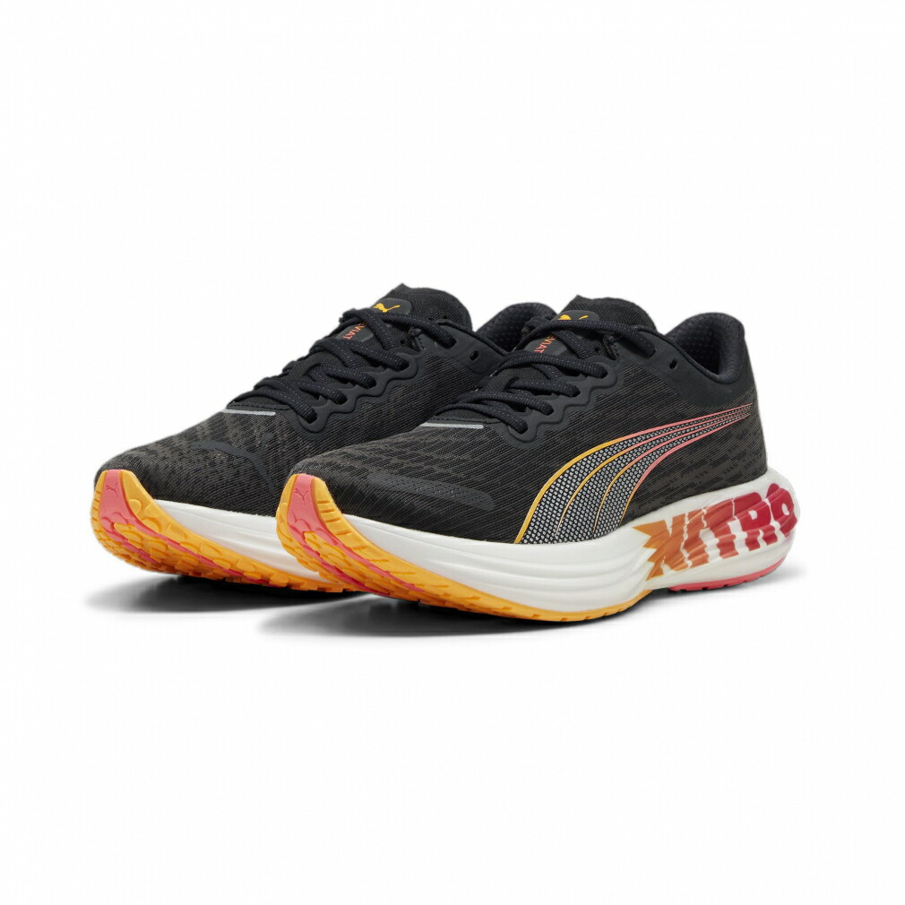 푸마 PUMA 디비에이트 나이트로2 남성 러닝화 조깅화 30969701 블랙X오렌지 옐로우 - 상세 이미지 3