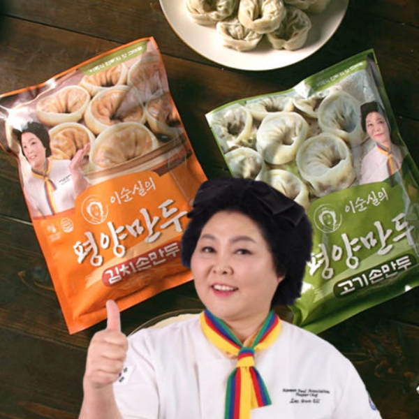 이순실 평양만두 2세트 108개 (고기54개. 김치54개) : 도도네 상점