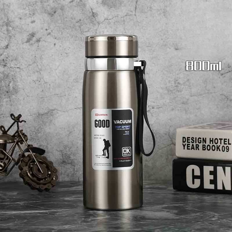 프리미엄 진공 보온병 1000ml 스테인리스 휴대용 텀블러 야외 캠핑 등산 물병 - 상세 이미지 2