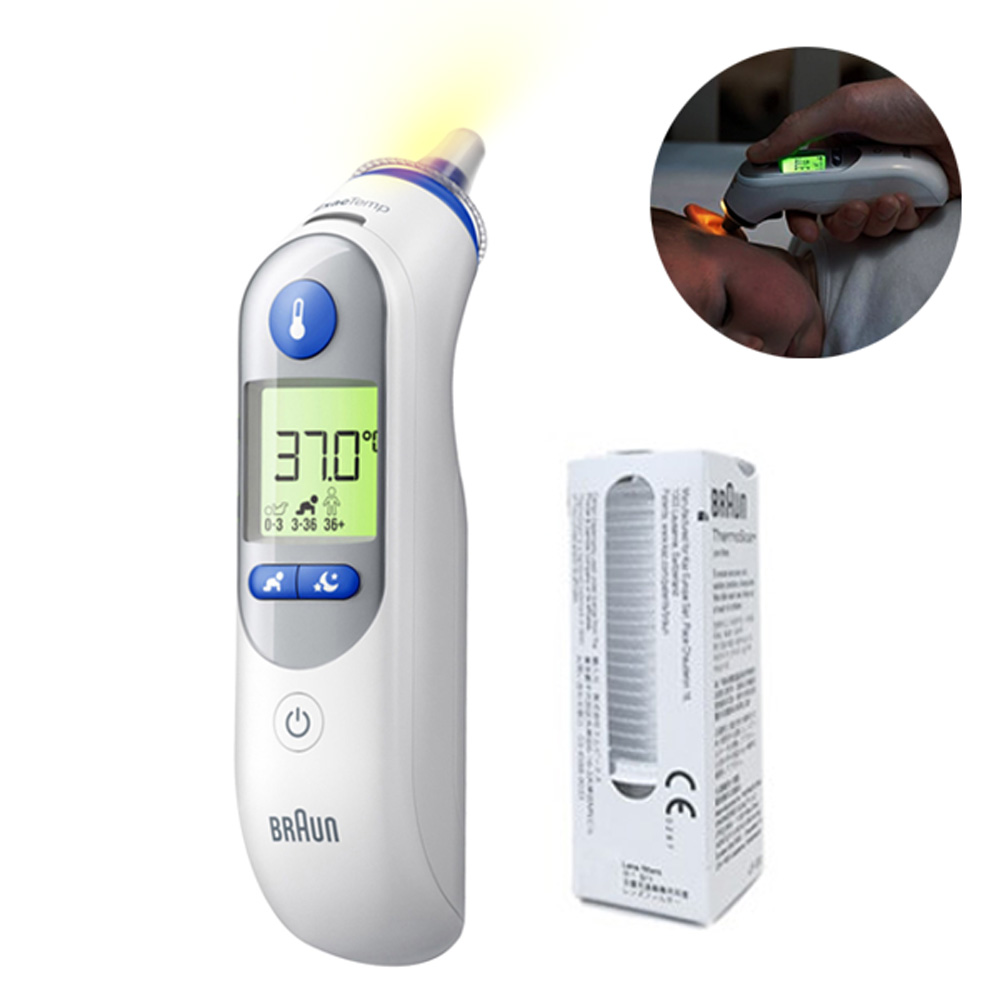 브라운체온계 IRT-6525 적외선 귀체온계 가정용 신생아 체온계 필터21개+건전지 포함