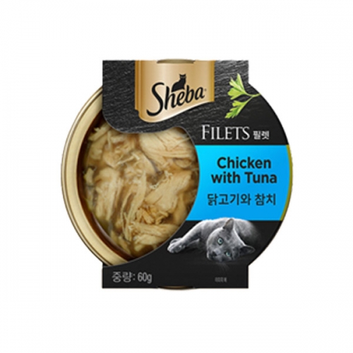 쉬바 필렛 고양이 닭고기와참치 60g - 상품 이미지
