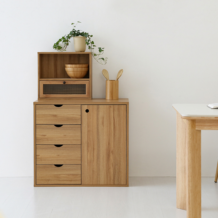숄리드 1문4서랍 수납장 CHM7280 800x390x719mm, 4단, 캄포어베니어 9097.0106 - 상세 이미지 4