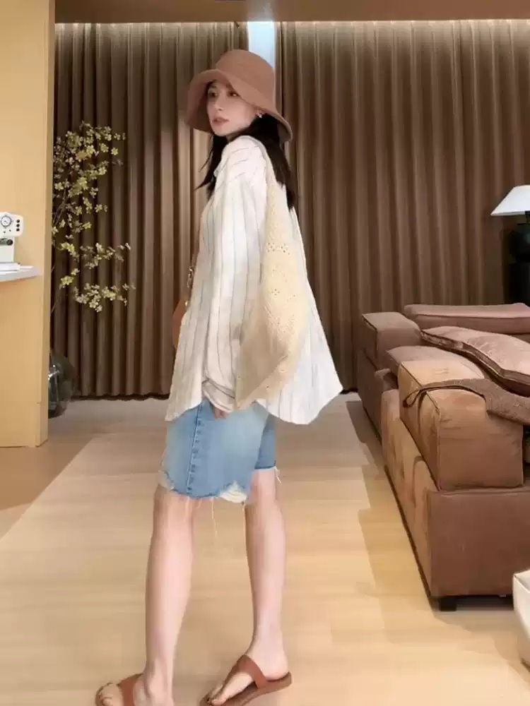 수상한 그녀 5화 서영희 셔츠 블라우스 반지숙 줄무늬 카라넥 의상 옷 패션 - 상세 이미지 5