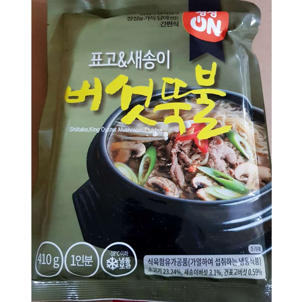 정성온 버섯뚝불고기 냉동 즉석뚝불 410g 5팩 : T.G Eden
