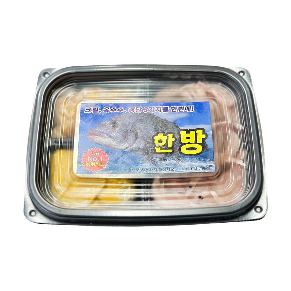크릴새우 옥수수 경단을 한번에 감성돔 한방 도시락 미끼세트 1팩 220g - 상세 이미지 3