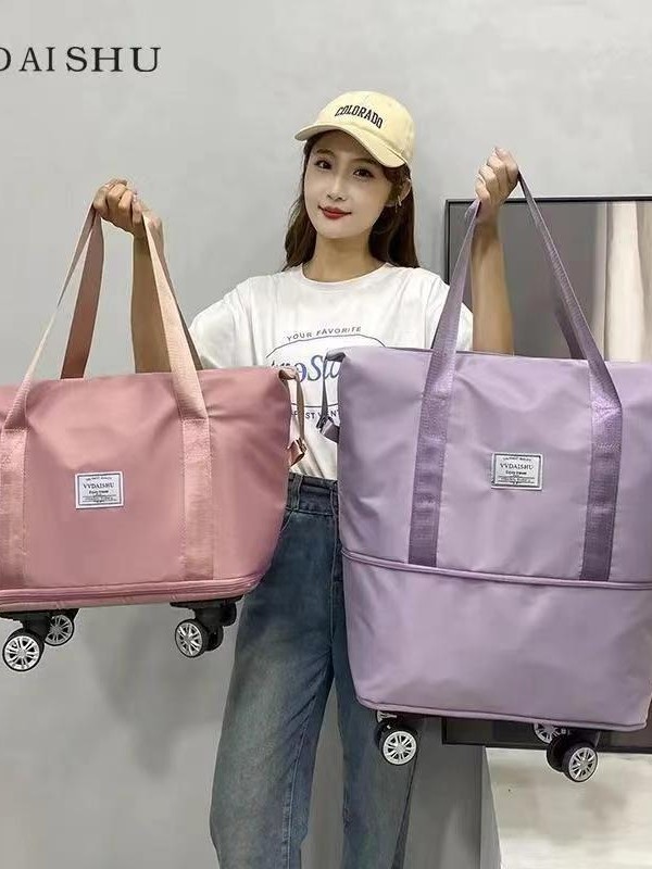 옥스포드 트롤리 여행가방 더블백 만능바퀴가 달린 대용량 기내반입형 확장형 - 상세 이미지 2