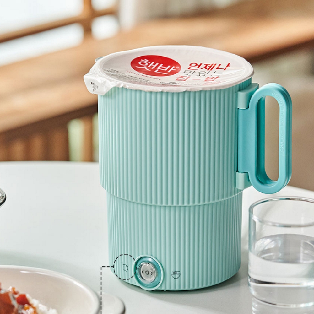 가벼운 접이식 폴딩포트 휴대용 햇반 전기포트 트래블 멀티쿠커 스텐 찜기 110V 겸용