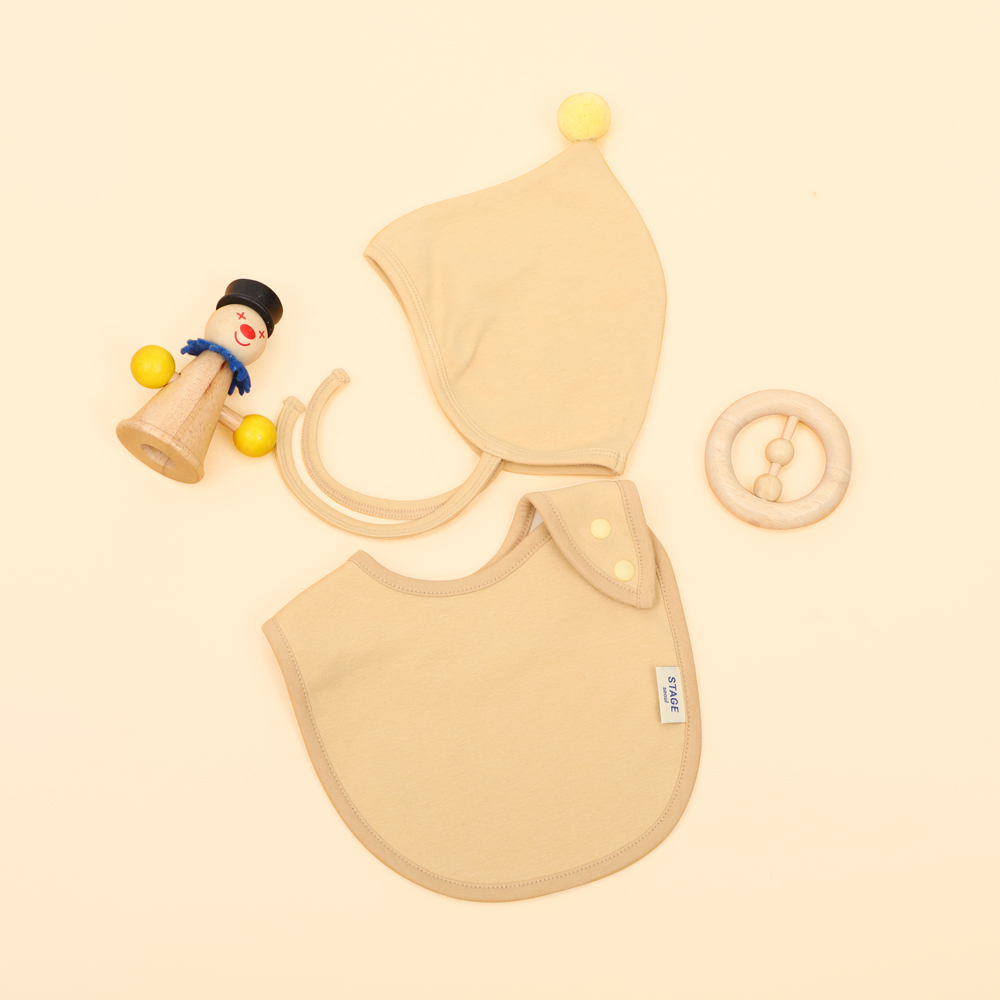 아기 침받이 턱받이 모자 보넷 오가닉 [캔디세트]